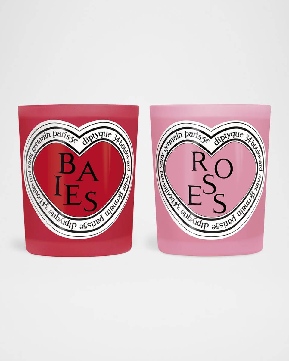 Limited Edition Valentines Baies and Roses Duo Scented Candles, 2 x 6.7 oz.